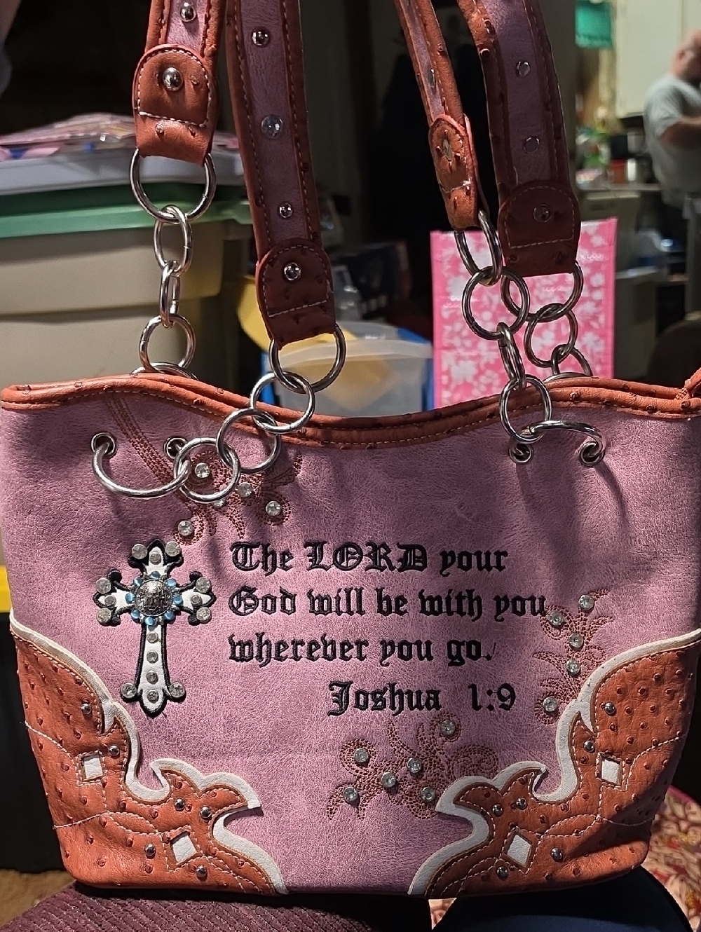 Cowgirl Trendy Bible Verse Western Style Purse